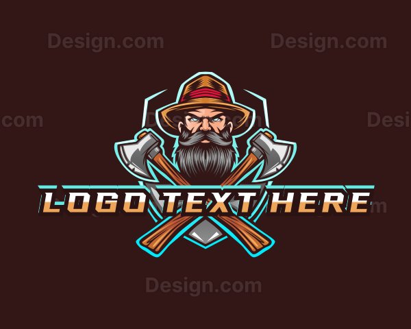 Lumberjack Axe Hipster Logo