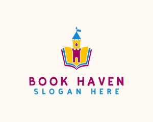 Kindergarten School Book logo design