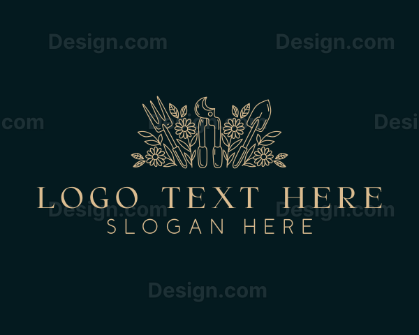 Floral Plant Gardening Logo