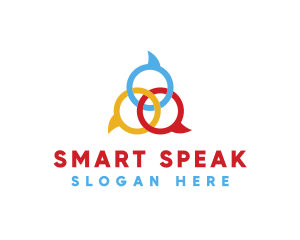 Multicolor Speech Bubbles logo design