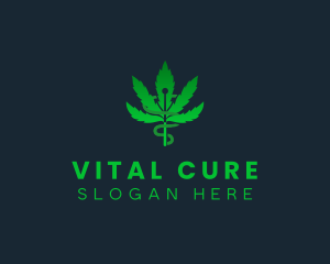 Marijuana Weed Cannabis logo design