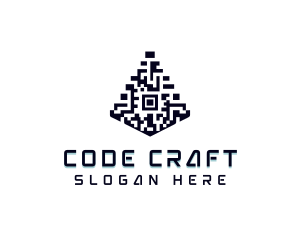 QR Code Pyramid logo design