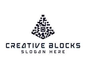 QR Code Pyramid logo design