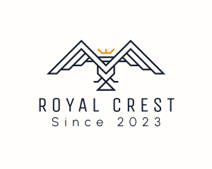 Geometric Royal Bird logo design