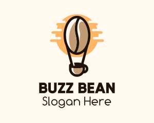 Cup Coffee Bean Balloon logo design