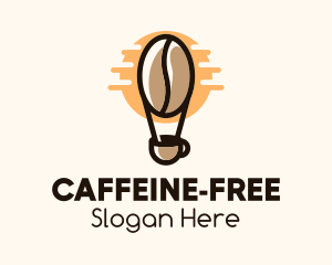 Cup Coffee Bean Balloon logo design