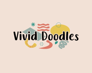 Fun Playful Doodle logo design