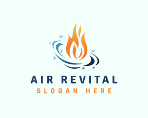 Cooling Fuel Flame  logo design