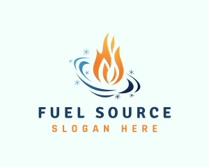 Cooling Fuel Flame  logo design