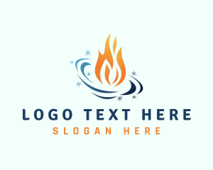 Company - Cooling Fuel Flame logo design