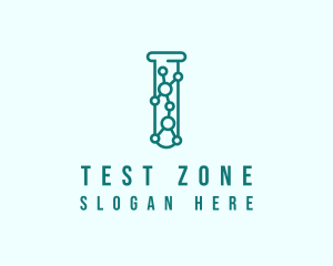 Molecule Test Tube logo design