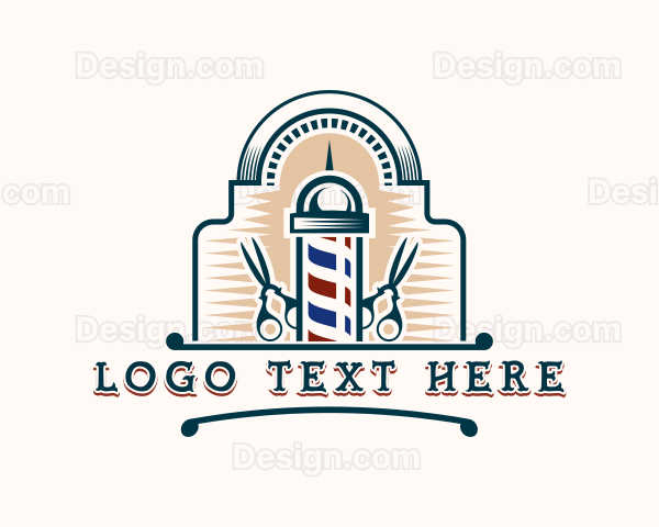 Barber Scissors Haircut Logo