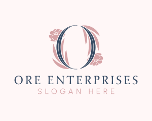 Floral Wreath Letter O logo design