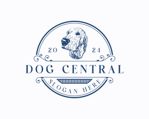 Vintage  Dog Animal logo design