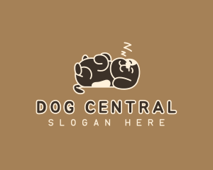 Sleeping Pet Dog logo design