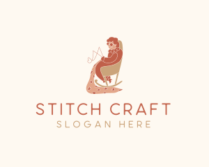 Grandma Blanket Stitching logo design