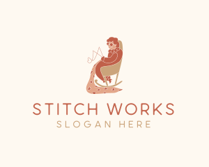 Grandma Blanket Stitching logo design