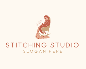 Grandma Blanket Stitching logo design