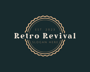 Round Retro Business logo design