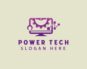 Tech Computer Monitor Logo