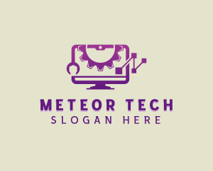 Tech Computer Monitor logo design