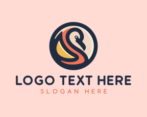 Safari Bird Flamingo logo