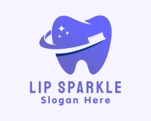 Sparkle Toothbrush Tooth logo design