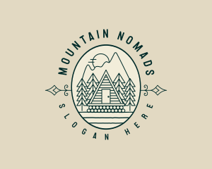 Mountain Cottage Cabin Lodge logo design