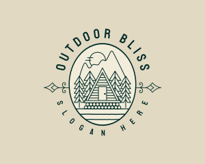 Mountain Cottage Cabin Lodge logo design