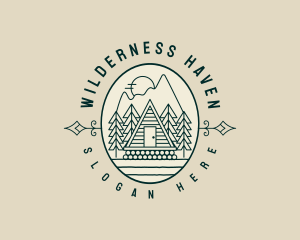 Mountain Cabin Lodge logo design