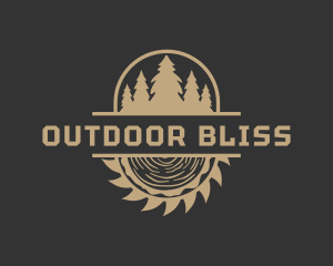 Outdoor Lumber Sawmill logo design