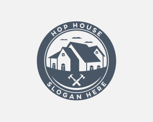 House Roofing Property logo design