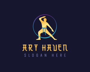 Martial Arts Fighter logo design