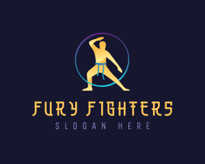 Martial Arts Fighter logo design