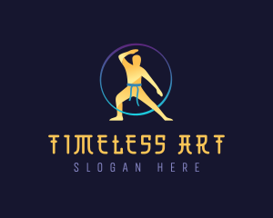 Martial Arts Fighter logo design