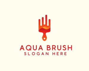 Paint Brush Painting logo design