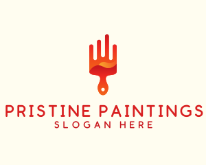 Paint Brush Painting logo design