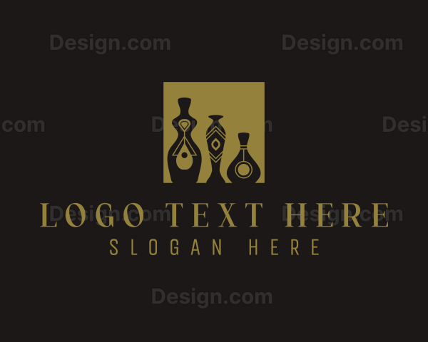 Vase Pottery Furniture Logo