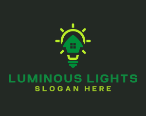 Light Bulb Home Lighting logo design