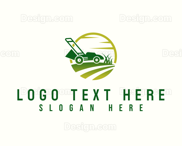 Lawn Mower Gardener Logo