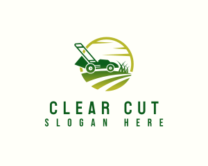 Lawn Mower Gardener logo design