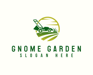 Lawn Mower Gardener logo design