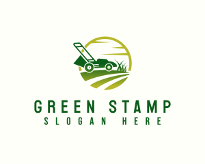 Lawn Mower Gardener logo design