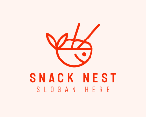 Noodle Bowl Chopstick logo design