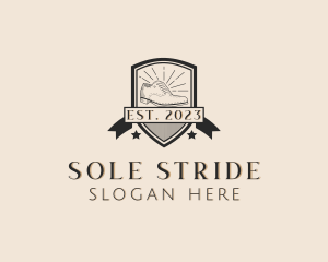 Brogue Shoes Shield logo design