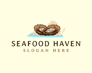 Oyster Seafood Virginia logo design