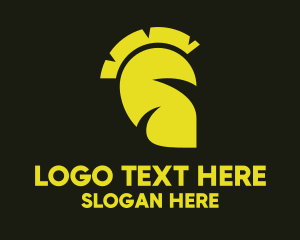 Yellow Eco Leaf Spartan logo