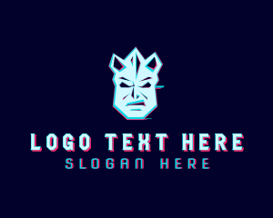 Glitch Angry Mask logo