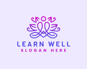 Yoga Lotus Wellness logo design