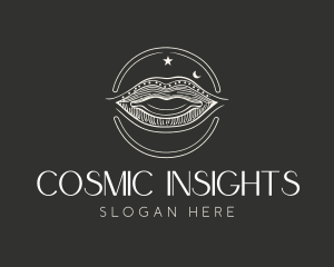 Cosmic Makeup Lips logo design